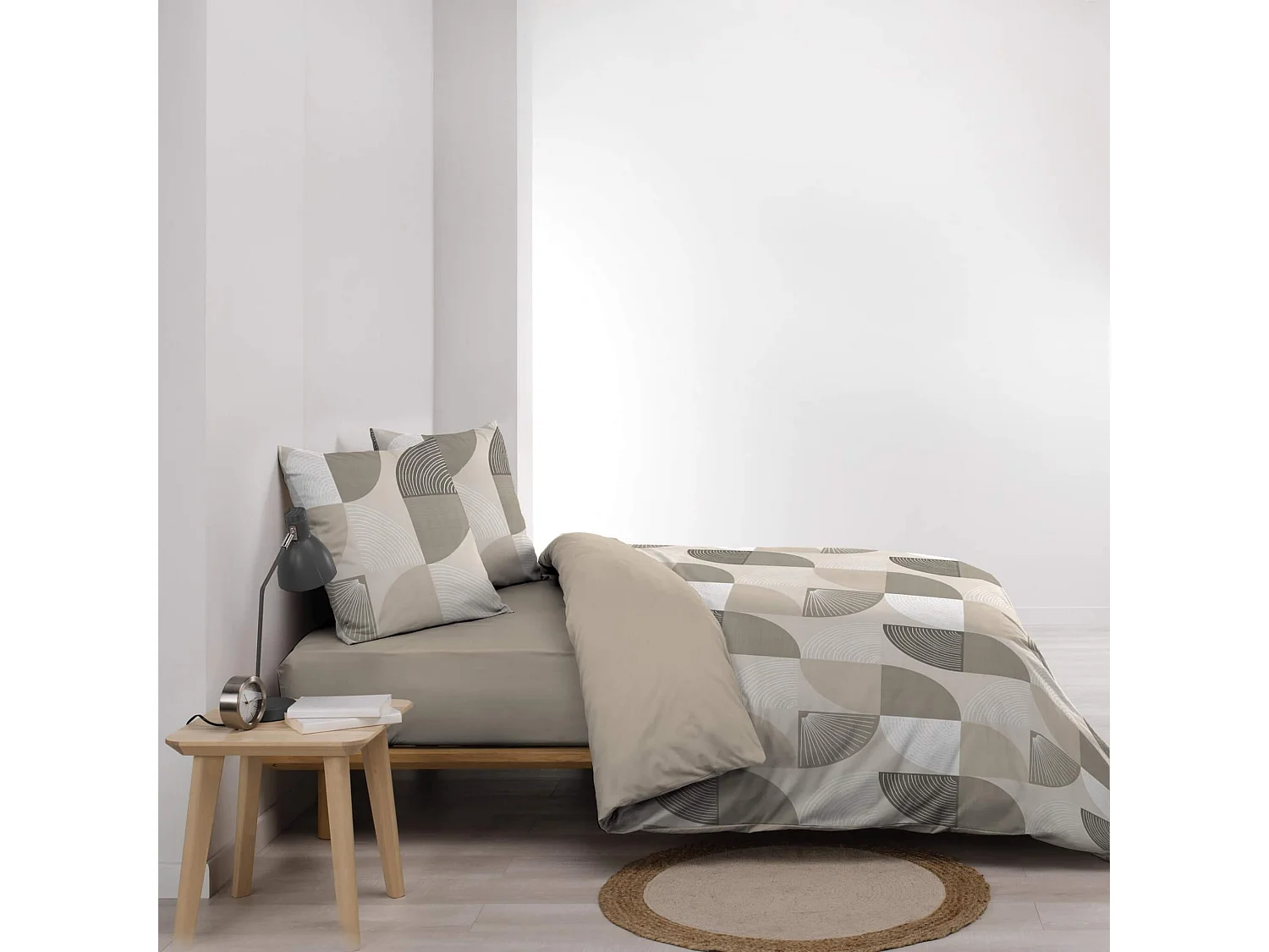 Parure de Lit 3 Pièces "Ambroise" 240x220cm Beige