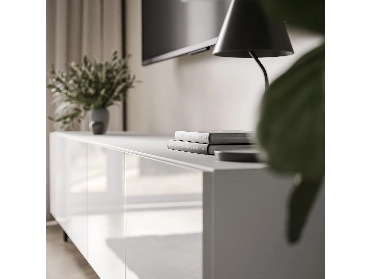 Meuble TV COLGANTE 200, Pieds en métal doré