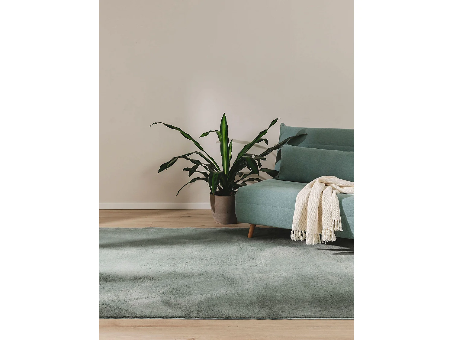 Tapis en fausse fourrure Furry Vert 140x200 cm