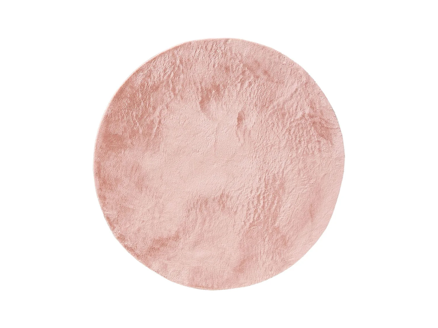 Tapis en fausse fourrure Furry Rose ø 120 cm rond