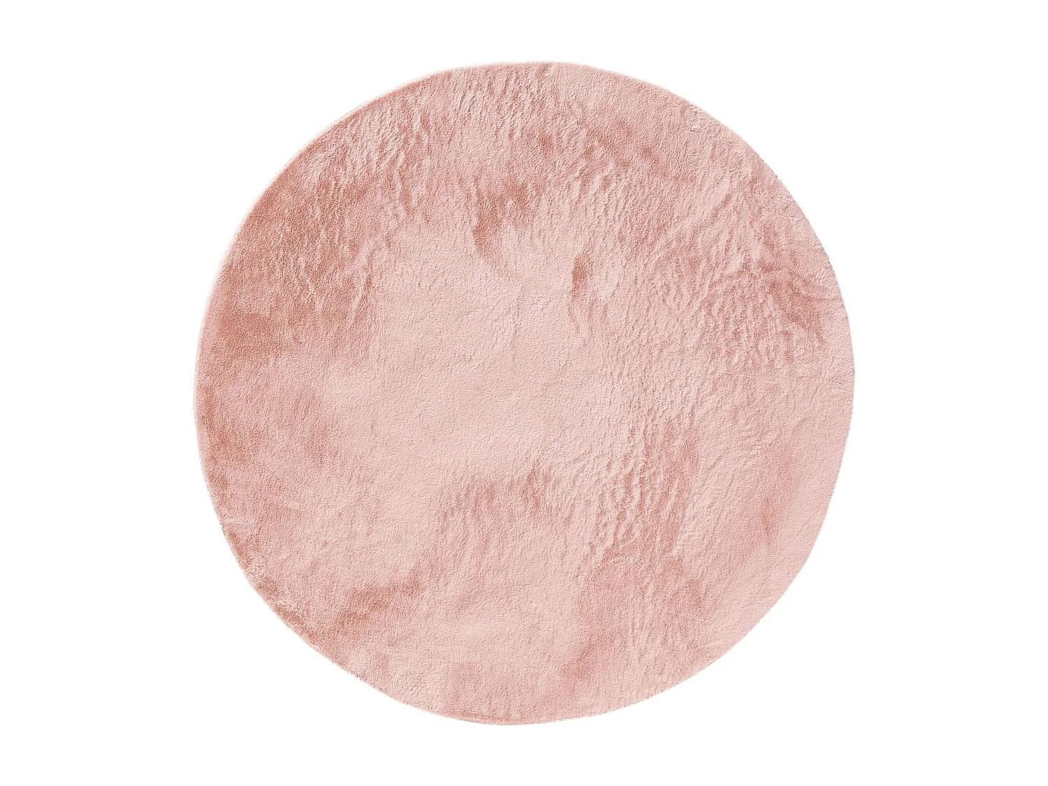 Tapis en fausse fourrure Furry Rose ø 160 cm rond