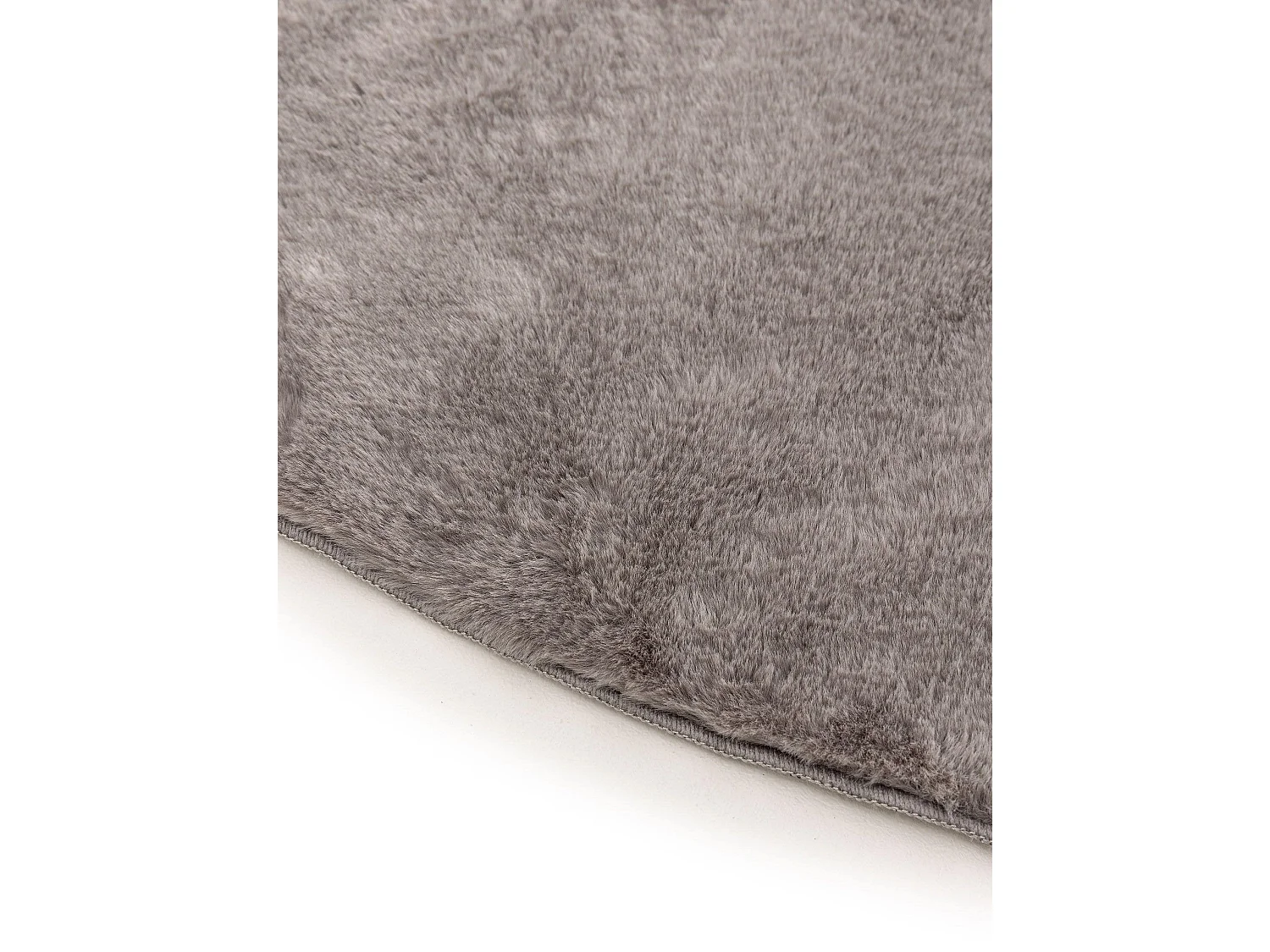 Tapis en fausse fourrure Furry Gris ø 80 cm rond