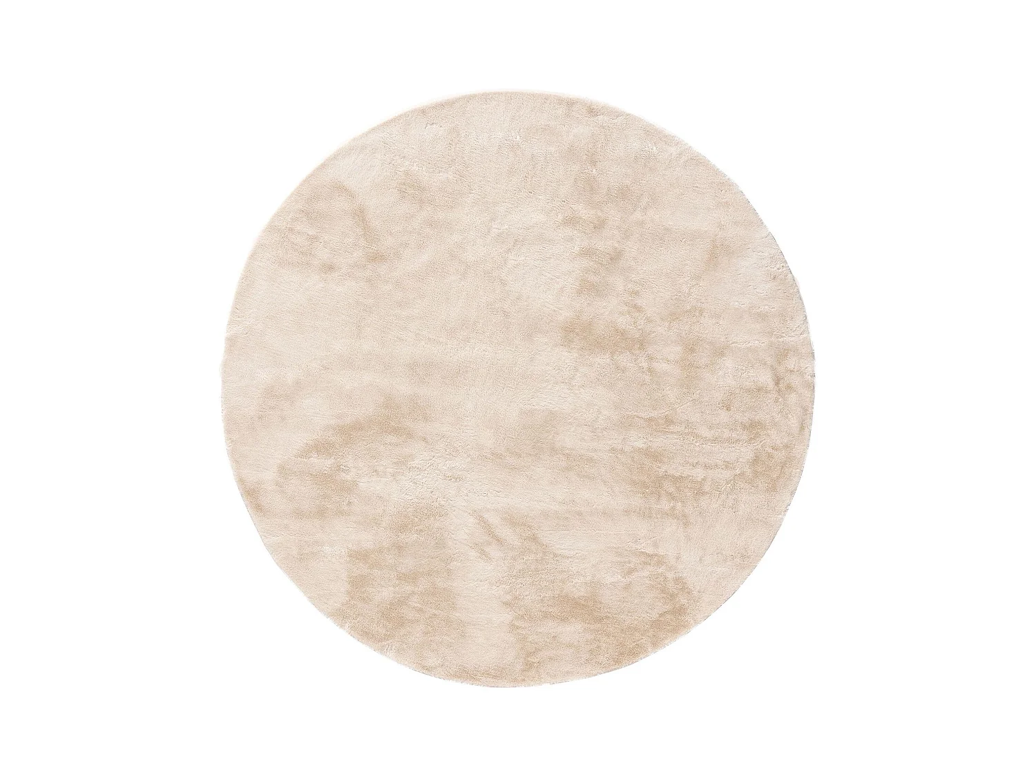 Tapis en fausse fourrure Furry Beige ø 160 cm rond