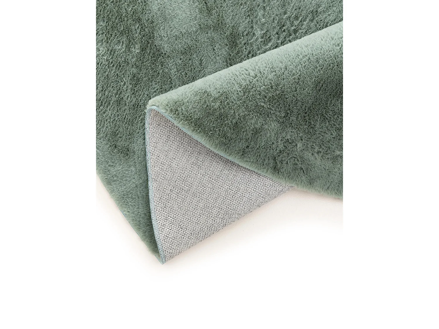 Tapis en fausse fourrure Furry Vert ø 200 cm rond