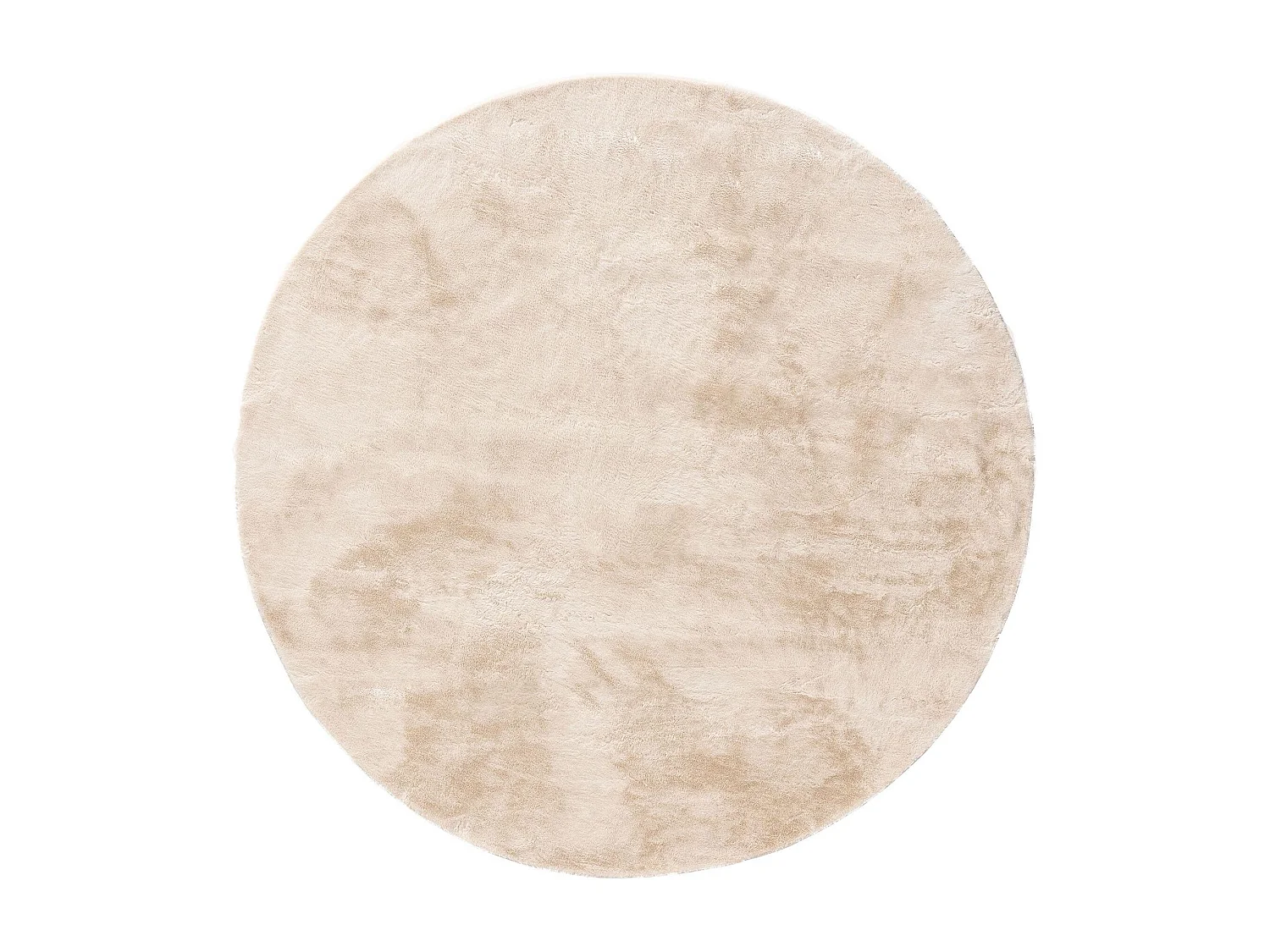 Tapis en fausse fourrure Furry Beige ø 200 cm rond