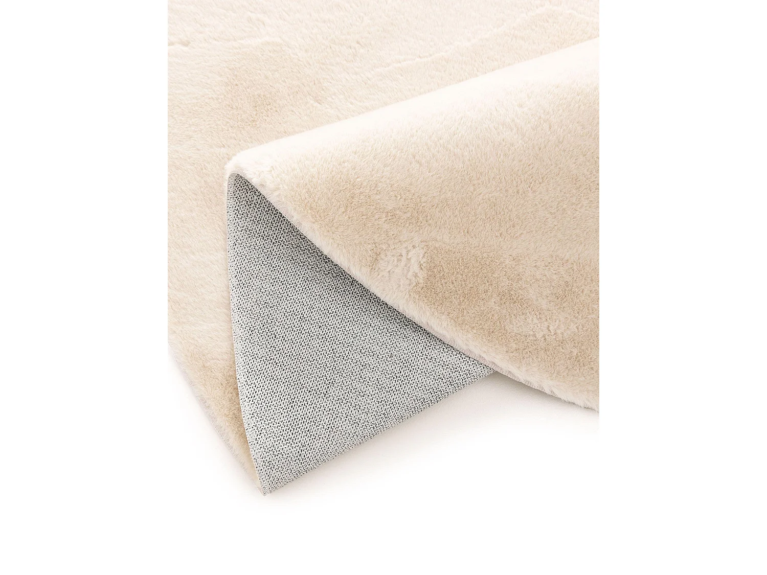 Tapis en fausse fourrure Furry Beige ø 200 cm rond