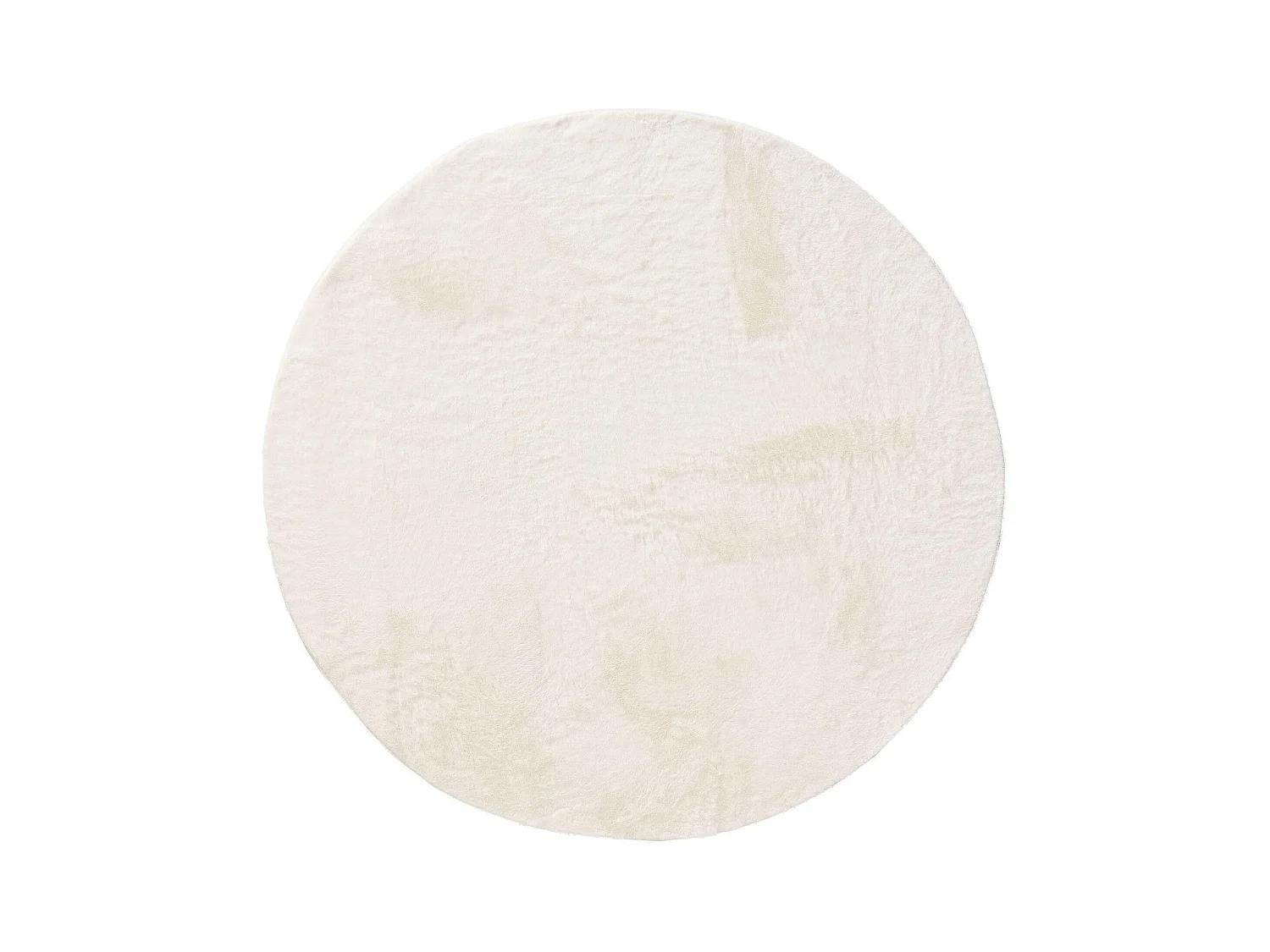 Tapis en fausse fourrure Furry Crème ø 80 cm rond