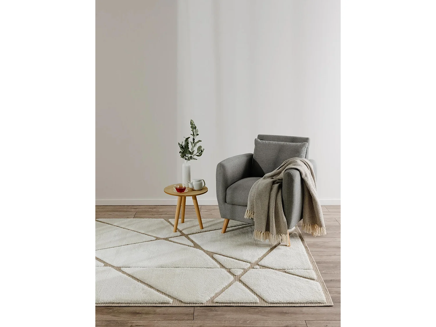 Tapis Elvy Crème/Beige 120x170 cm