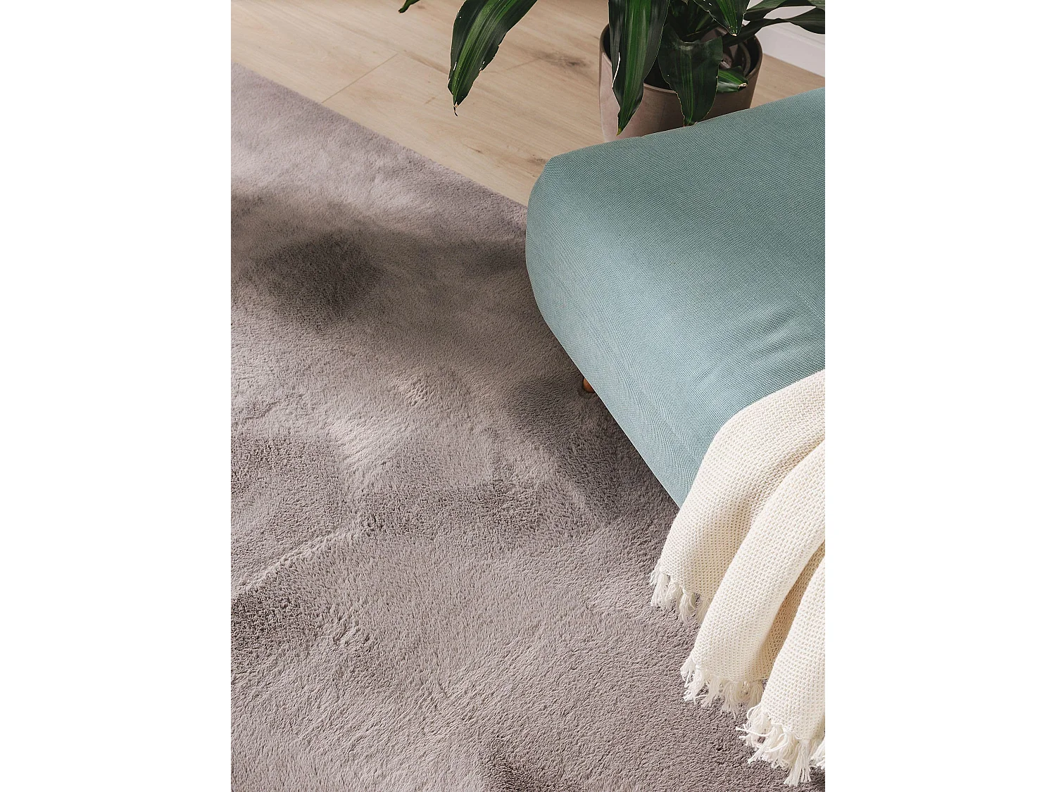 Tapis en fausse fourrure Furry Gris 120x170 cm