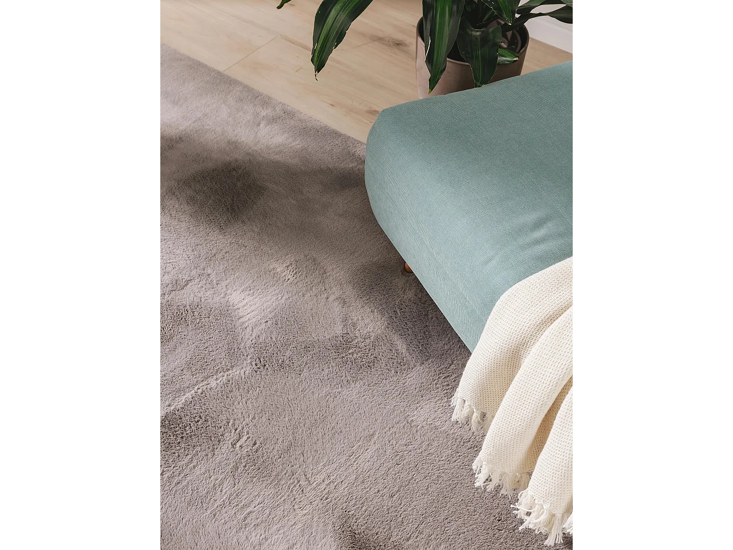 Tapis en fausse fourrure Furry Gris 120x170 cm