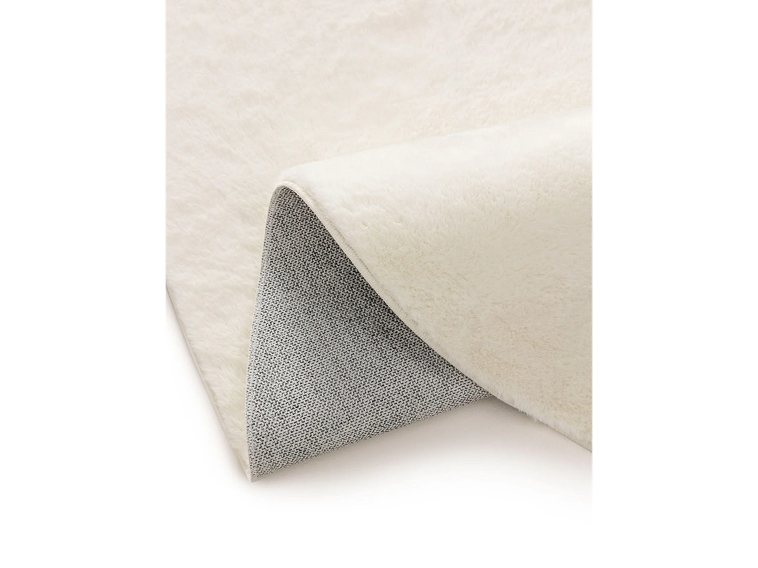 Tapis en fausse fourrure Furry Crème ø 160 cm rond