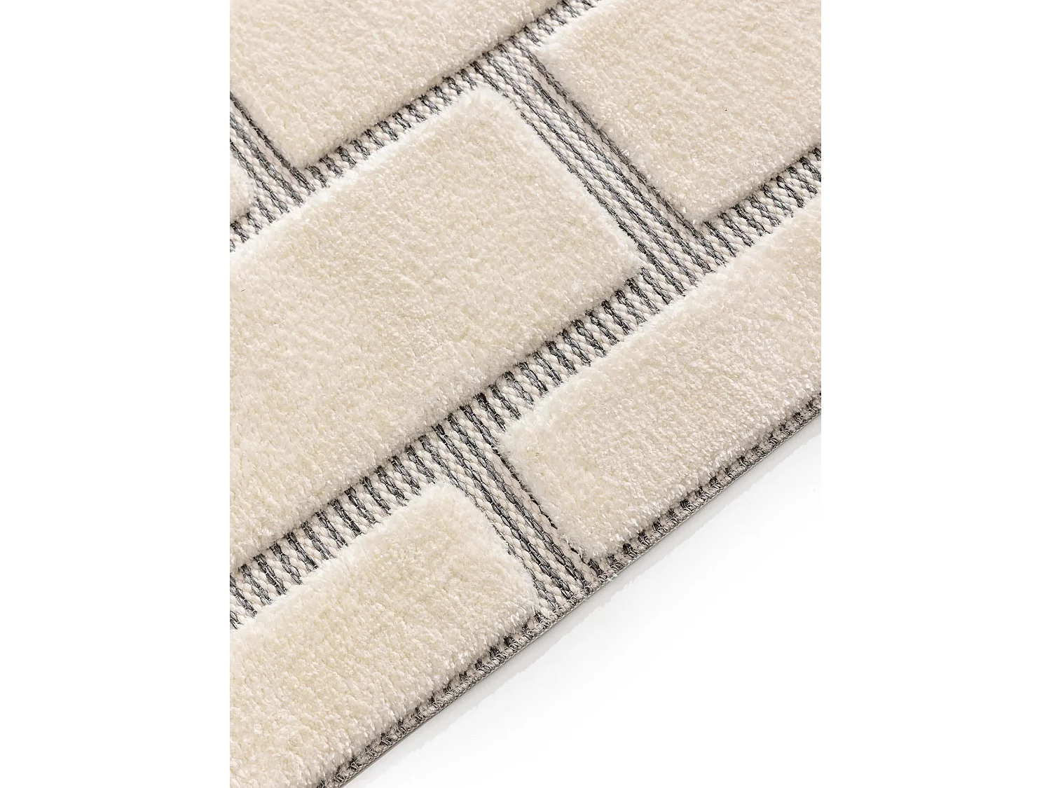 Tapis Elvy Crème/Gris 120x170 cm
