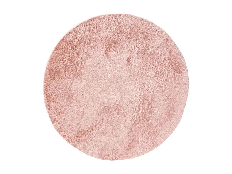 Tapis en fausse fourrure Furry Rose ø 200 cm rond