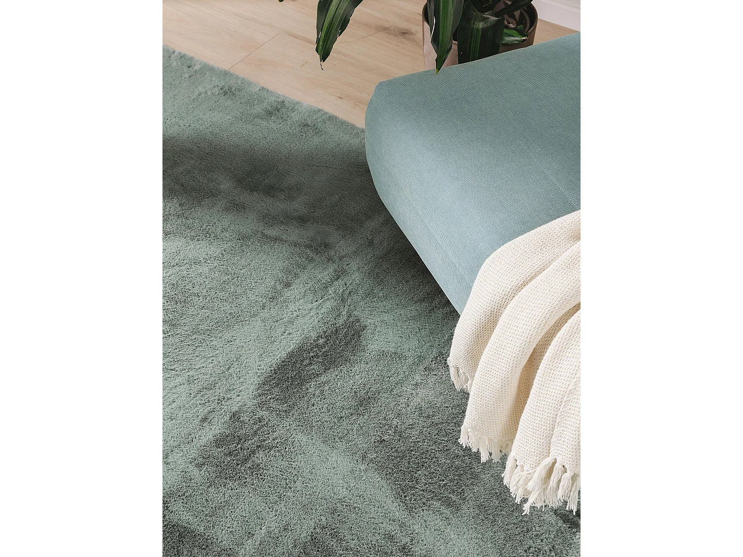 Tapis en fausse fourrure Furry Vert 80x150 cm