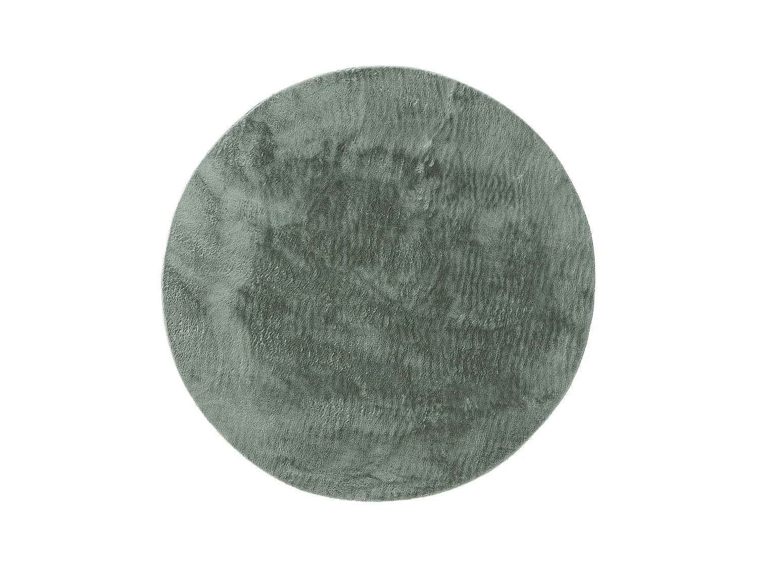 Tapis en fausse fourrure Furry Vert ø 120 cm rond