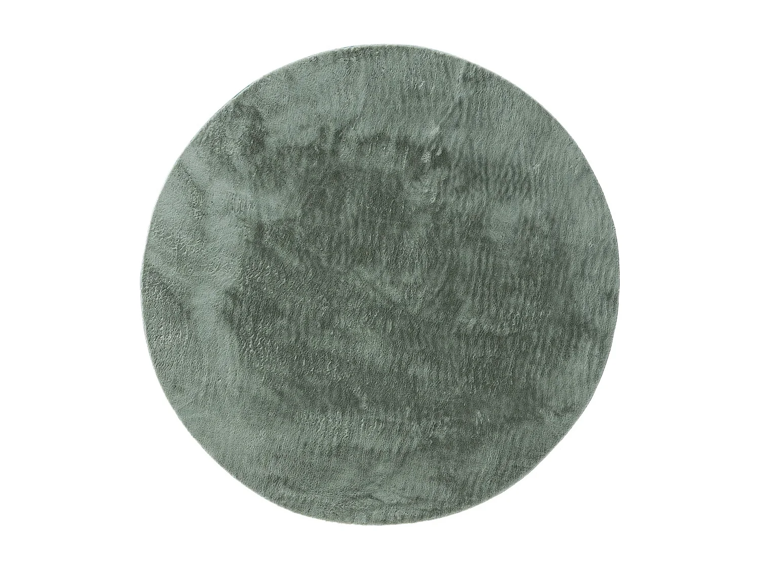 Tapis en fausse fourrure Furry Vert ø 80 cm rond