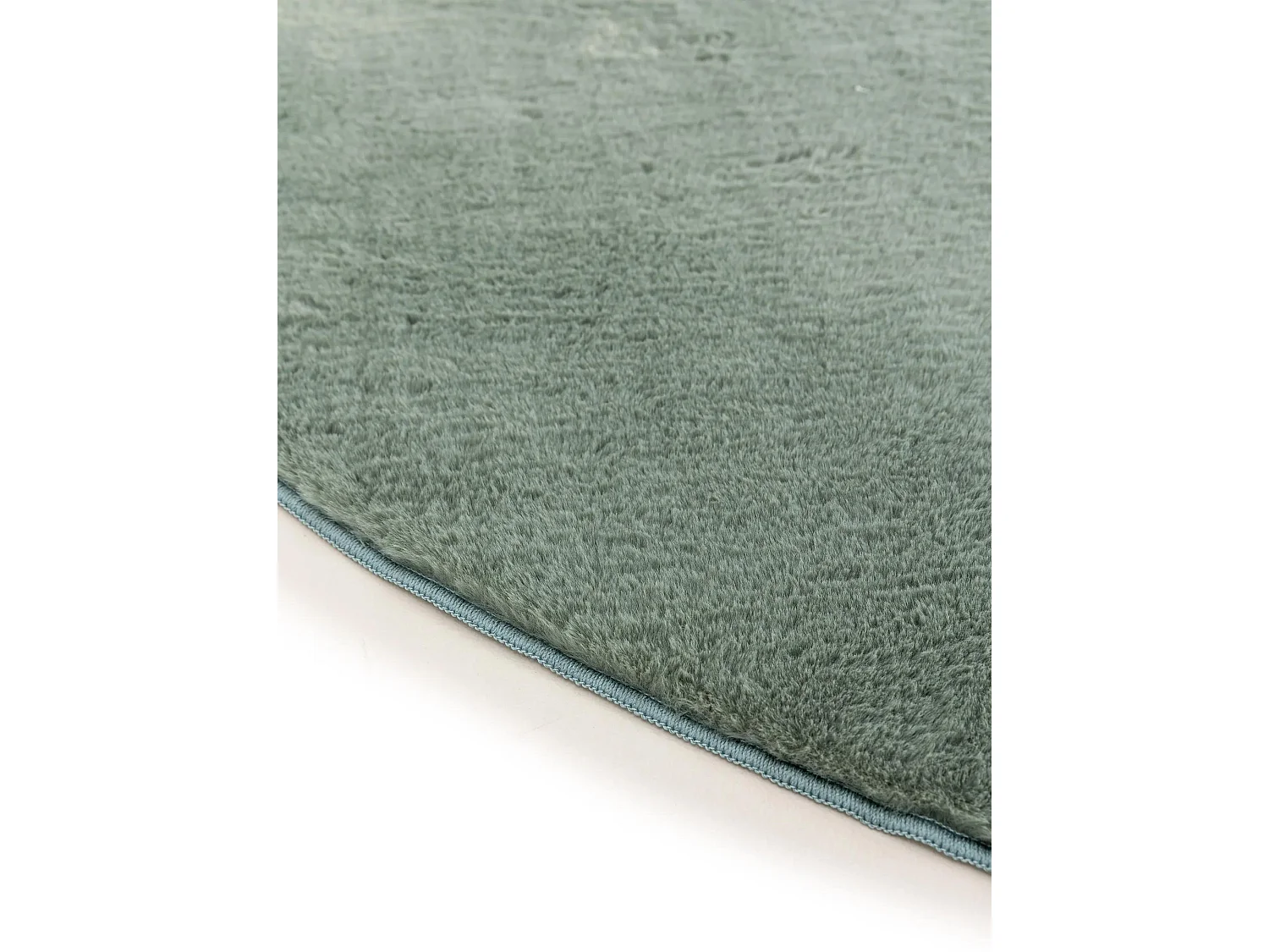 Tapis en fausse fourrure Furry Vert ø 80 cm rond