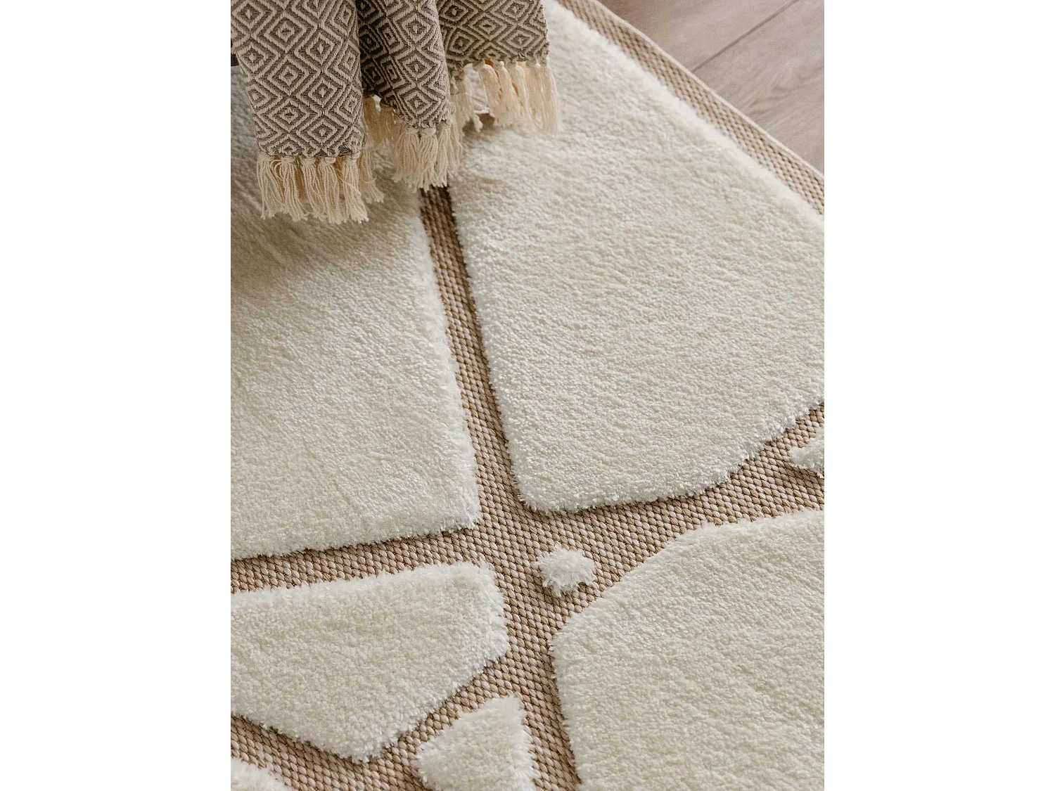 Tapis Elvy Crème/Beige 140x200 cm