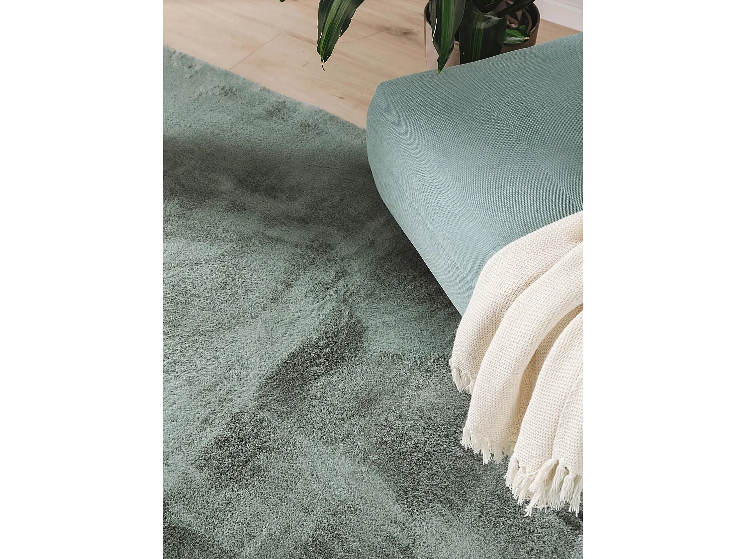 Tapis en fausse fourrure Furry Vert 230x330 cm