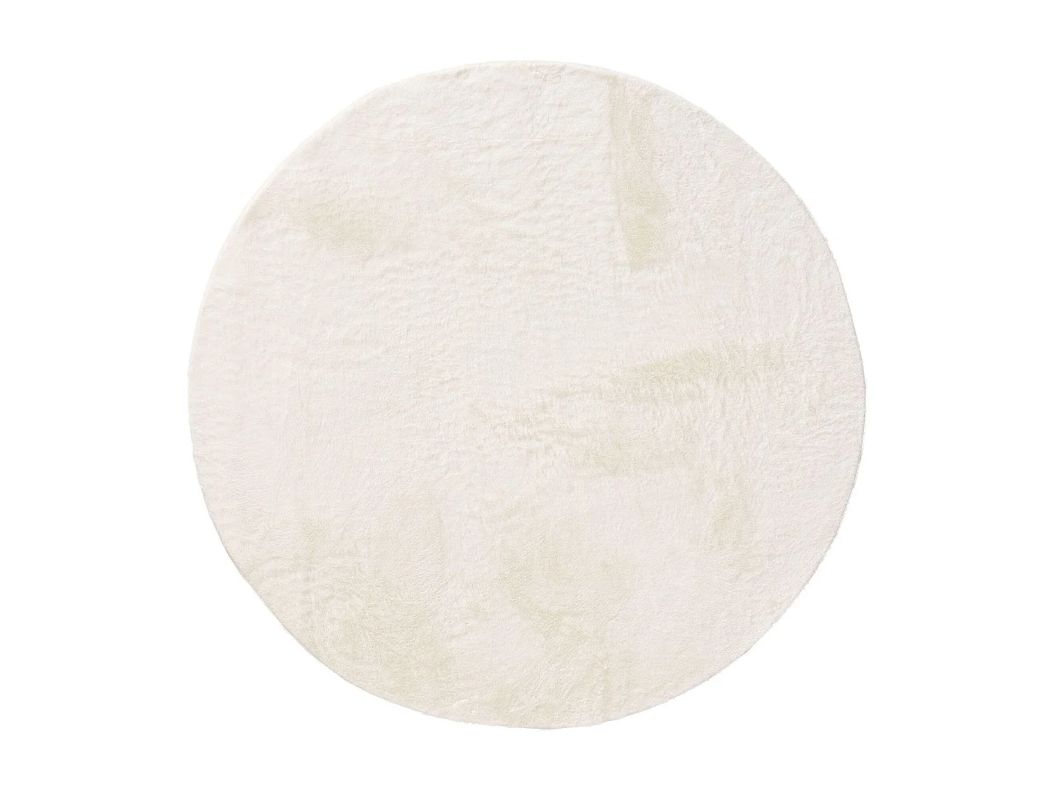 Tapis en fausse fourrure Furry Crème ø 120 cm rond