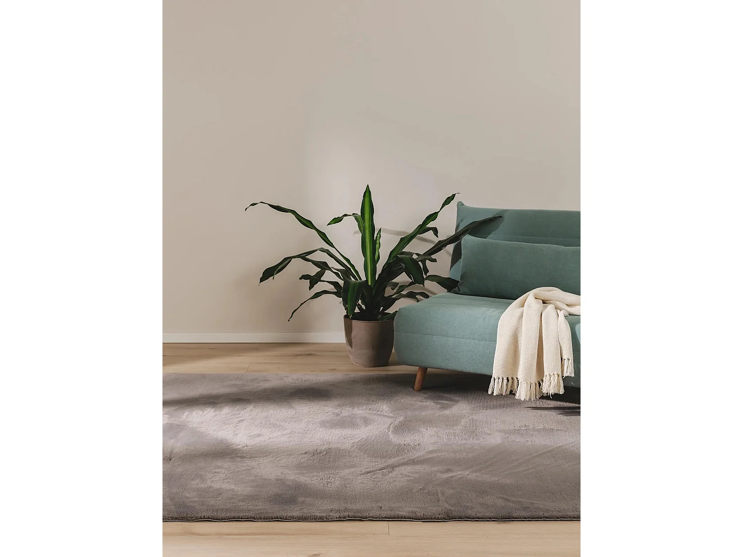 Tapis en fausse fourrure Furry Gris 140x200 cm