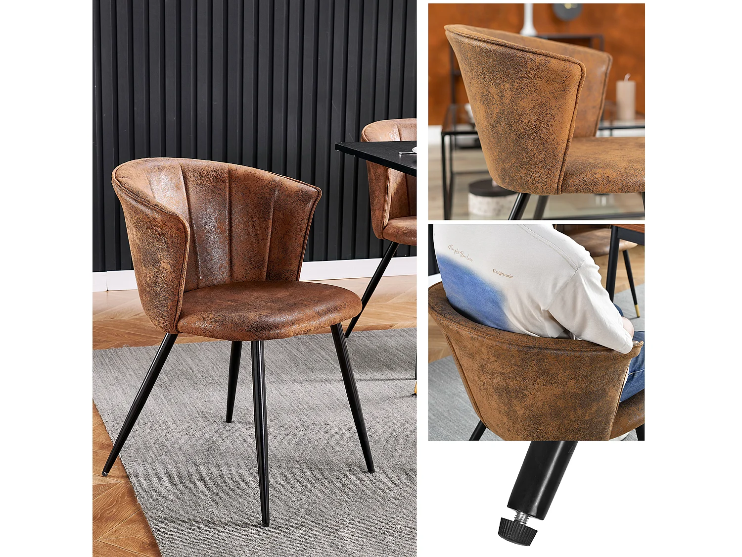 Table à manger extensible à allonge avec 6 chaises,Whalen doncic