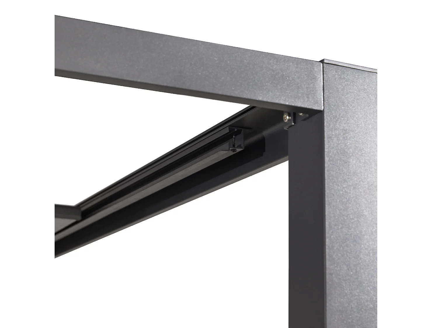 Lit de jardin 2 places structure aluminium gris foncé MATALA