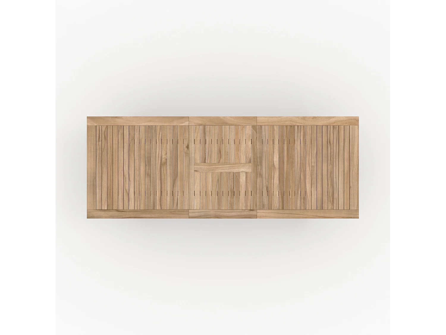 Tavolo e sedie da giardino 8 persone, legno, resina intrecciata - Carmela