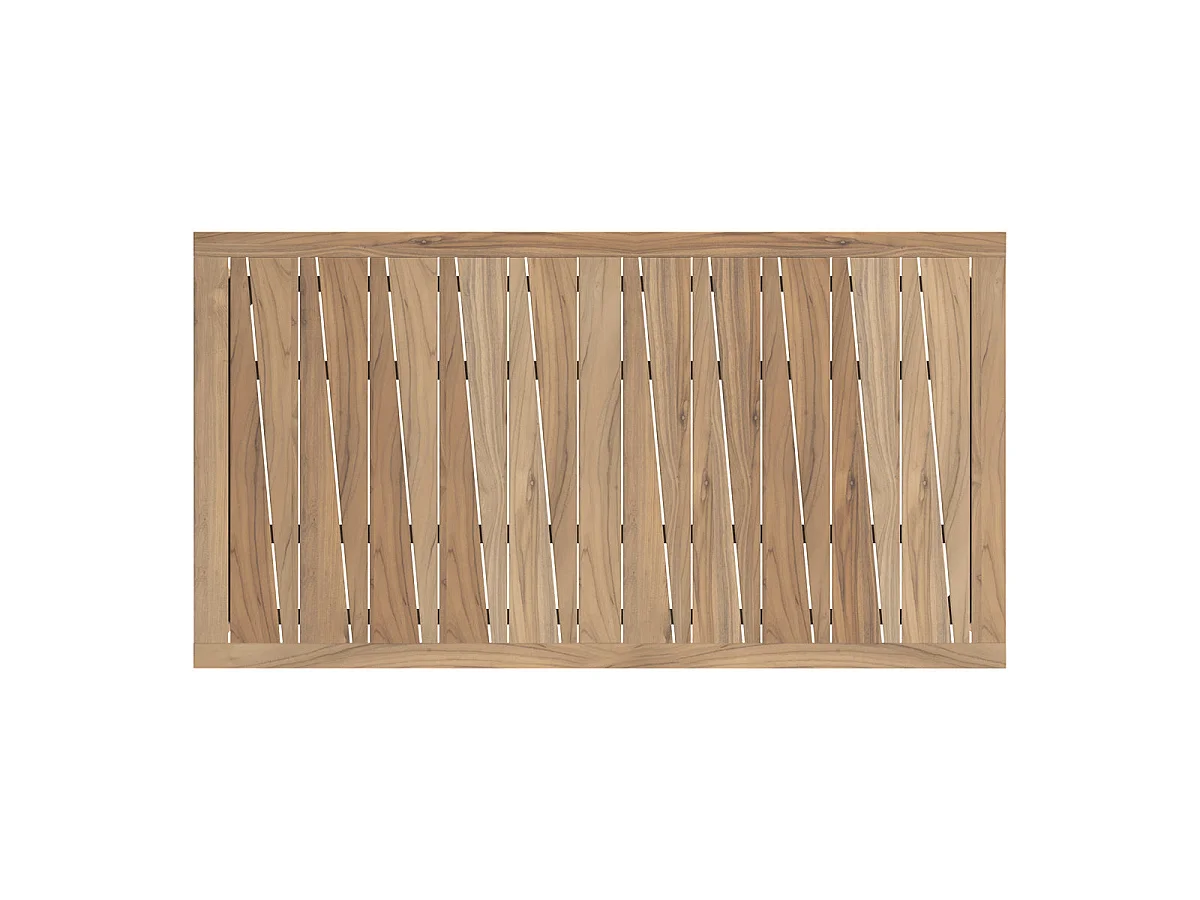 Tavolo e sedie da giardino 8 posti  legno di teak e resina intrecciata - Carmela
