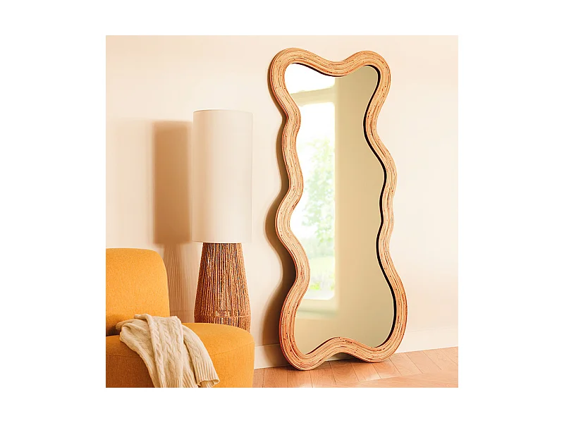 Miroir Mural Organique "Kim" 179cm Naturel