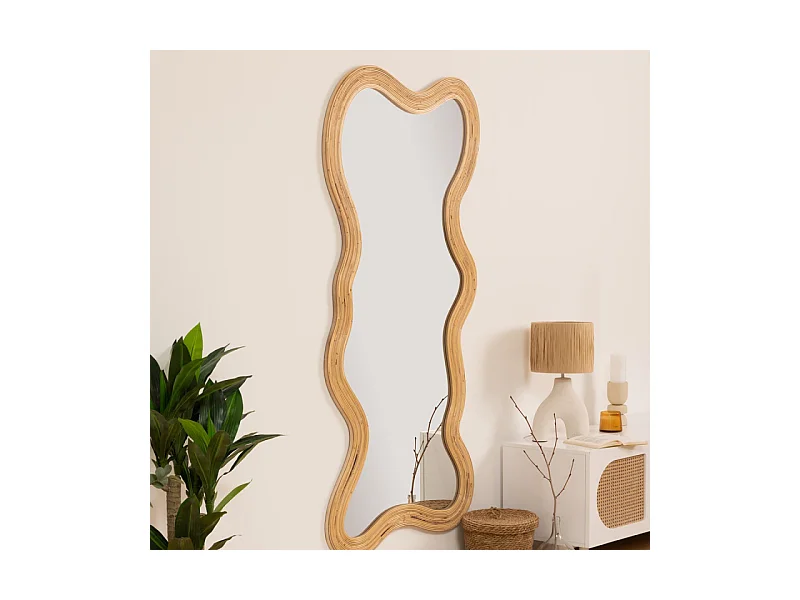 Miroir Mural Organique "Kim" 179cm Naturel