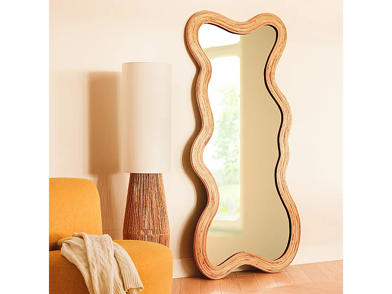 Miroir Mural Organique "Kim" 179cm Naturel