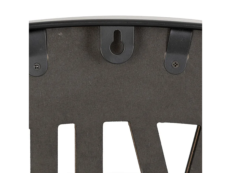 Grande Pendule murale Noir style rétro avec rouages mobiles D 110 cm