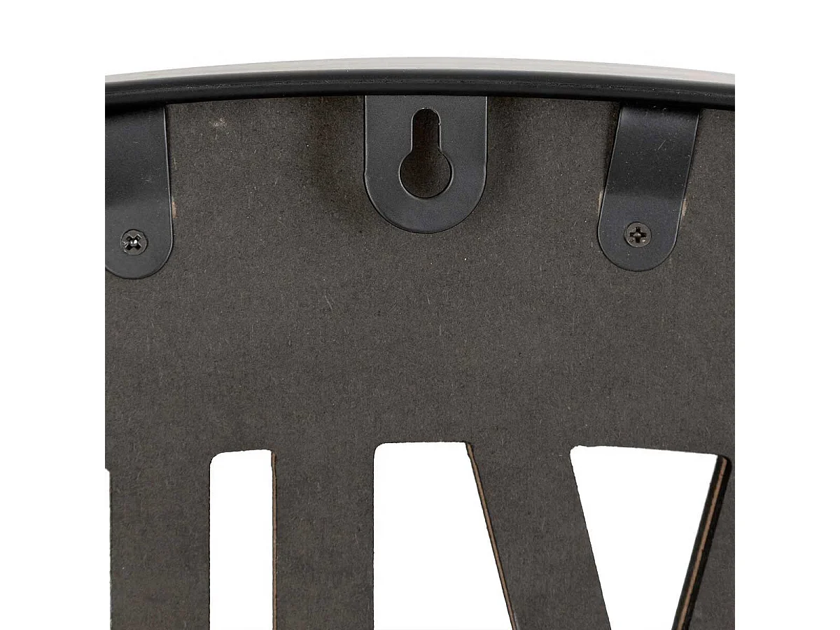 Grande Pendule murale Noir style rétro avec rouages mobiles D 110 cm