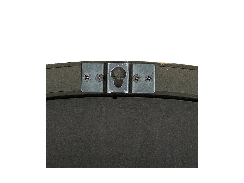 Grande Pendule murale Noir et Bois style vintage avec rouages mobiles D 80 cm