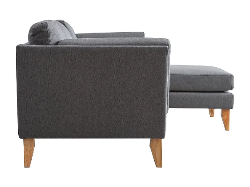 Canapé d'angle réversible 4 places en tissu gris foncé NORDEN