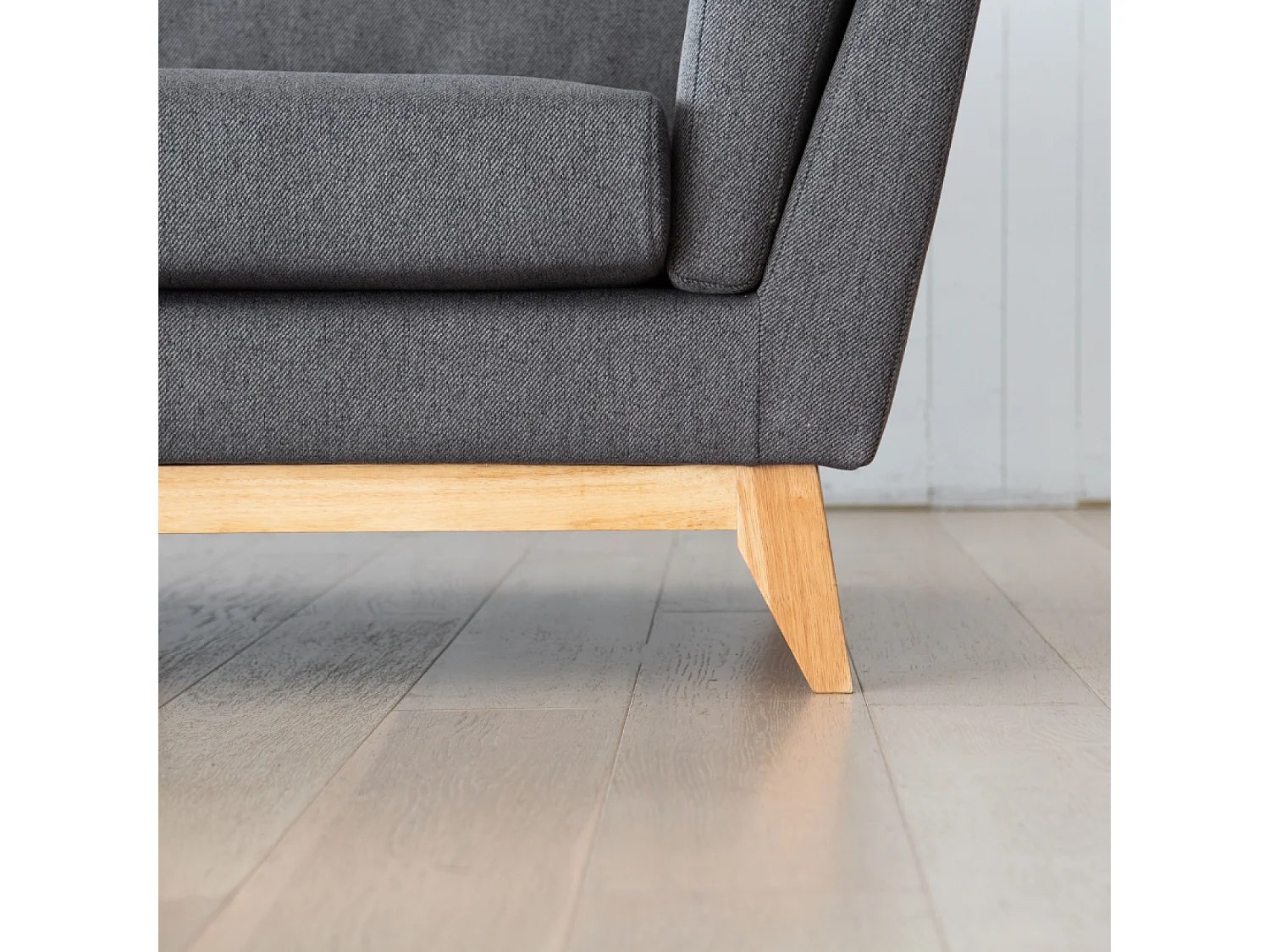 Canapé d'angle réversible 4 places en tissu gris foncé NORDEN