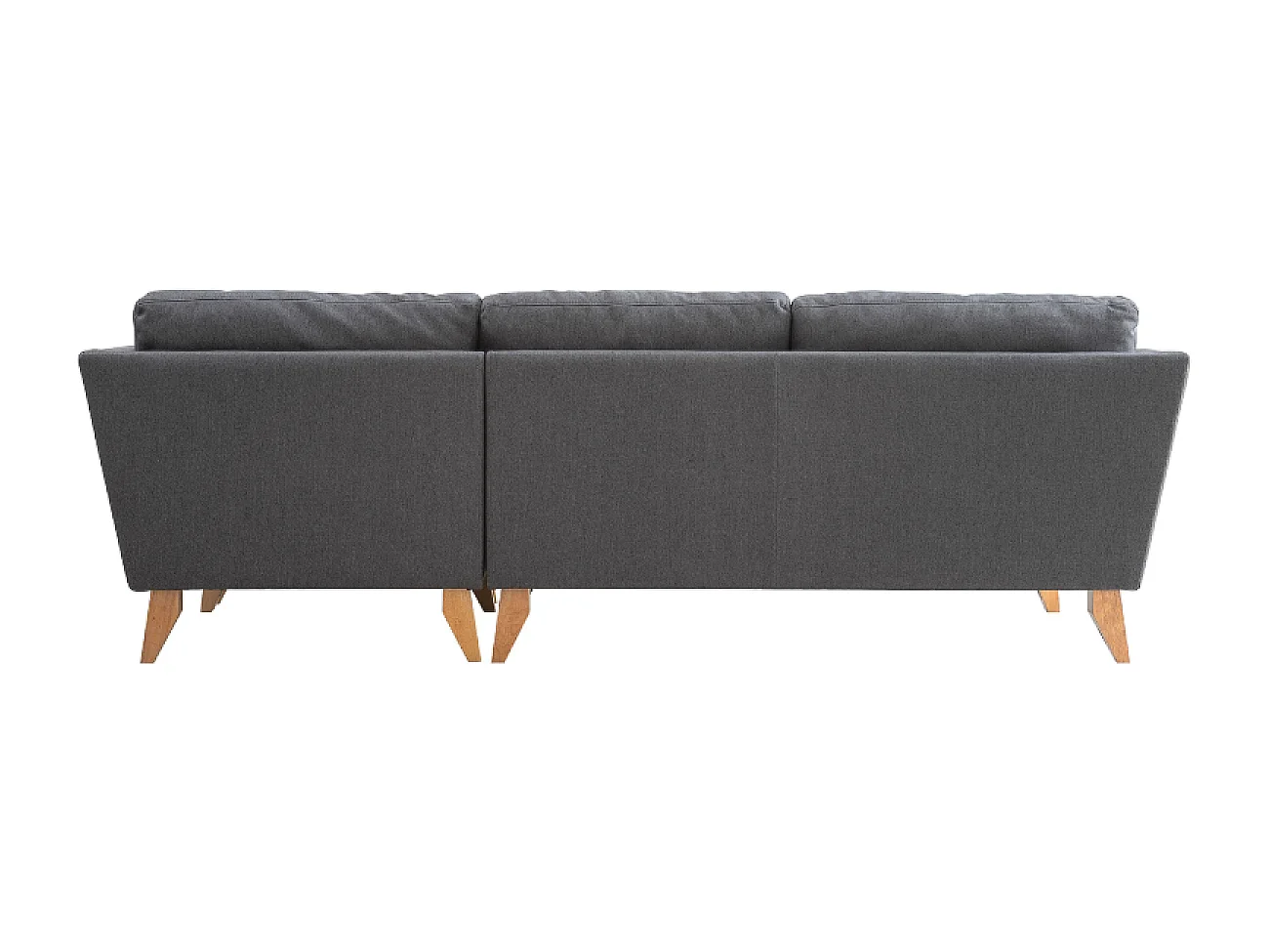 Canapé d'angle réversible 4 places en tissu gris foncé NORDEN