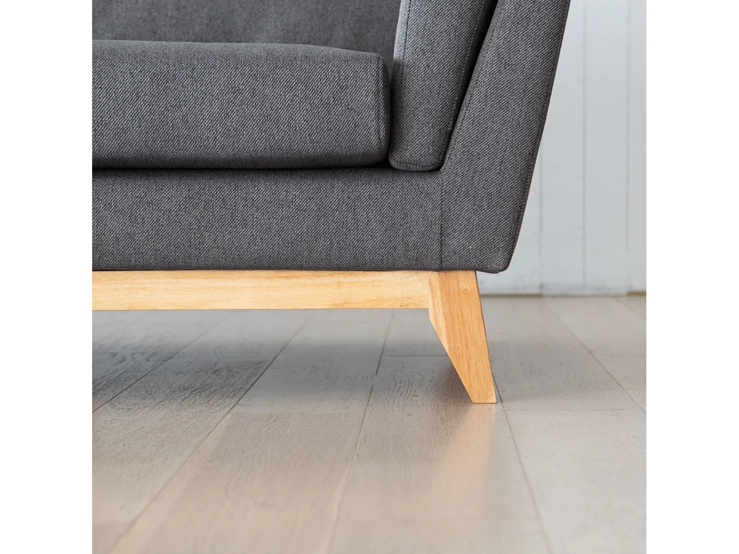 Canapé d'angle réversible 4 places en tissu gris foncé NORDEN