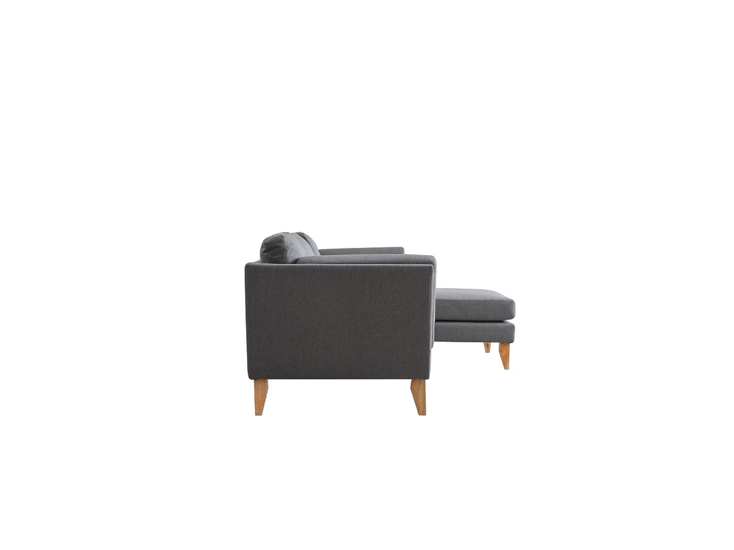 Canapé d'angle réversible 4 places en tissu gris foncé NORDEN