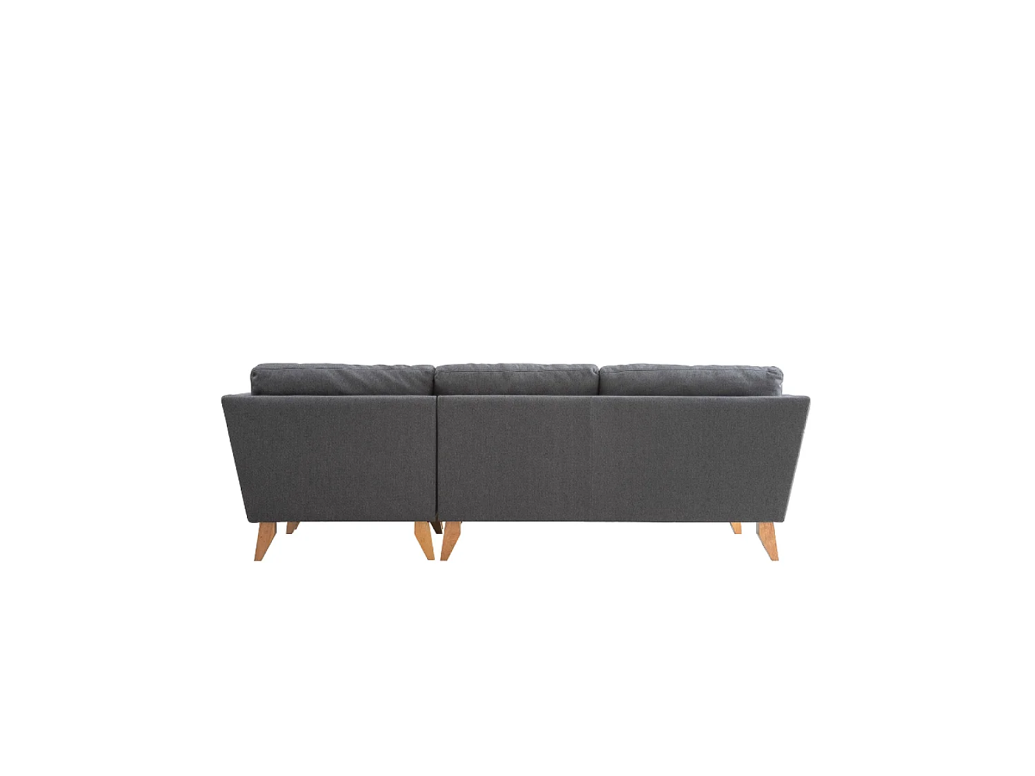Canapé d'angle réversible 4 places en tissu gris foncé NORDEN