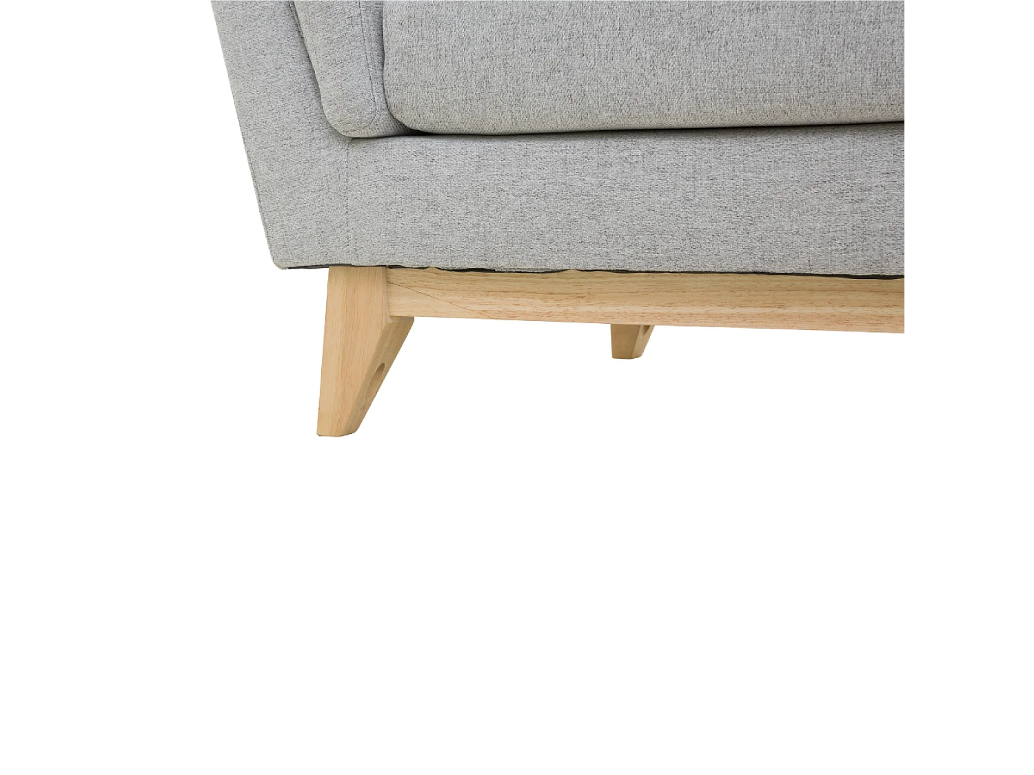 Divano angolare reversibile a 4 posti in tessuto grigio chiaro Norden