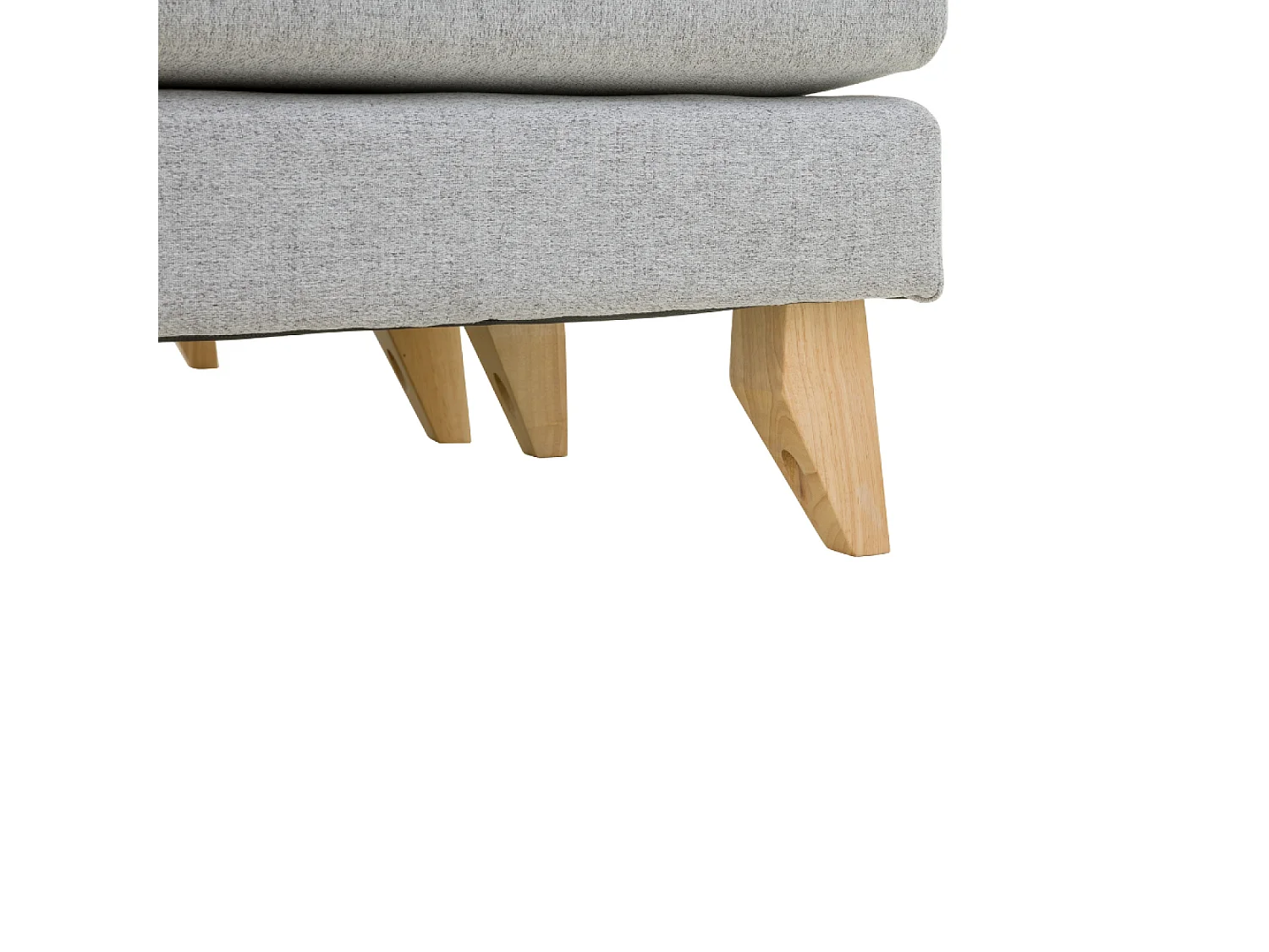 Canapé d'angle réversible 4 places en tissu gris clair NORDEN