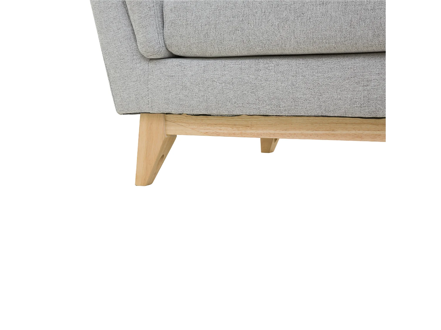 Canapé d'angle réversible 4 places en tissu gris clair NORDEN