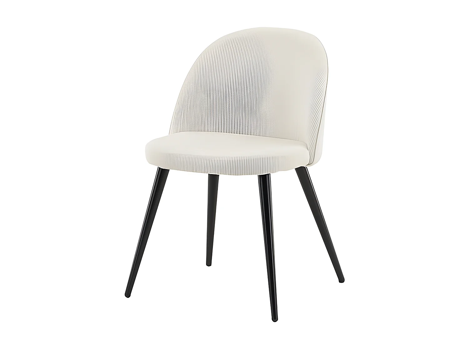 Skagen chaise de salle à manger velours côtelé beige,noir.