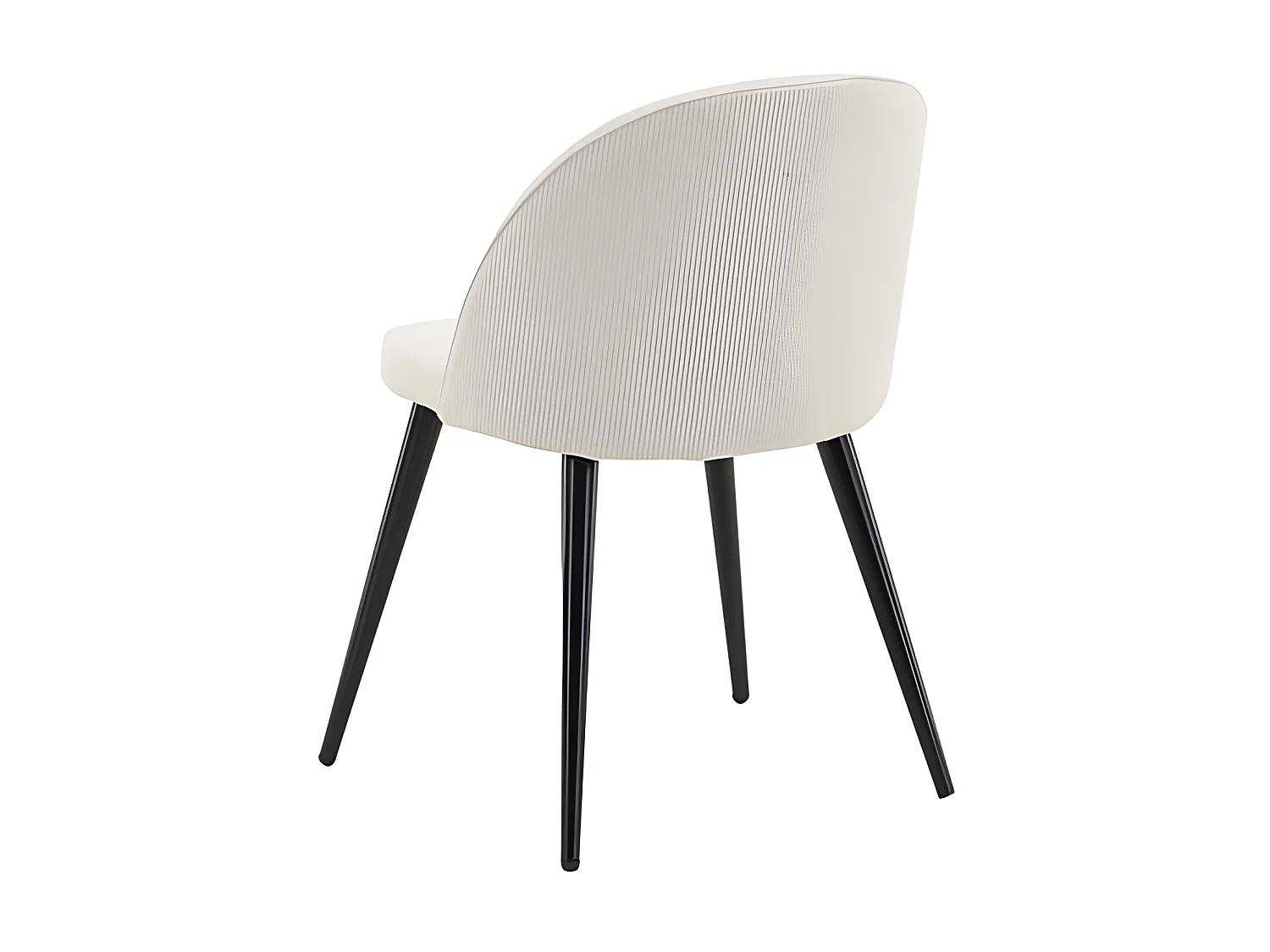 Skagen chaise de salle à manger velours côtelé beige,noir.