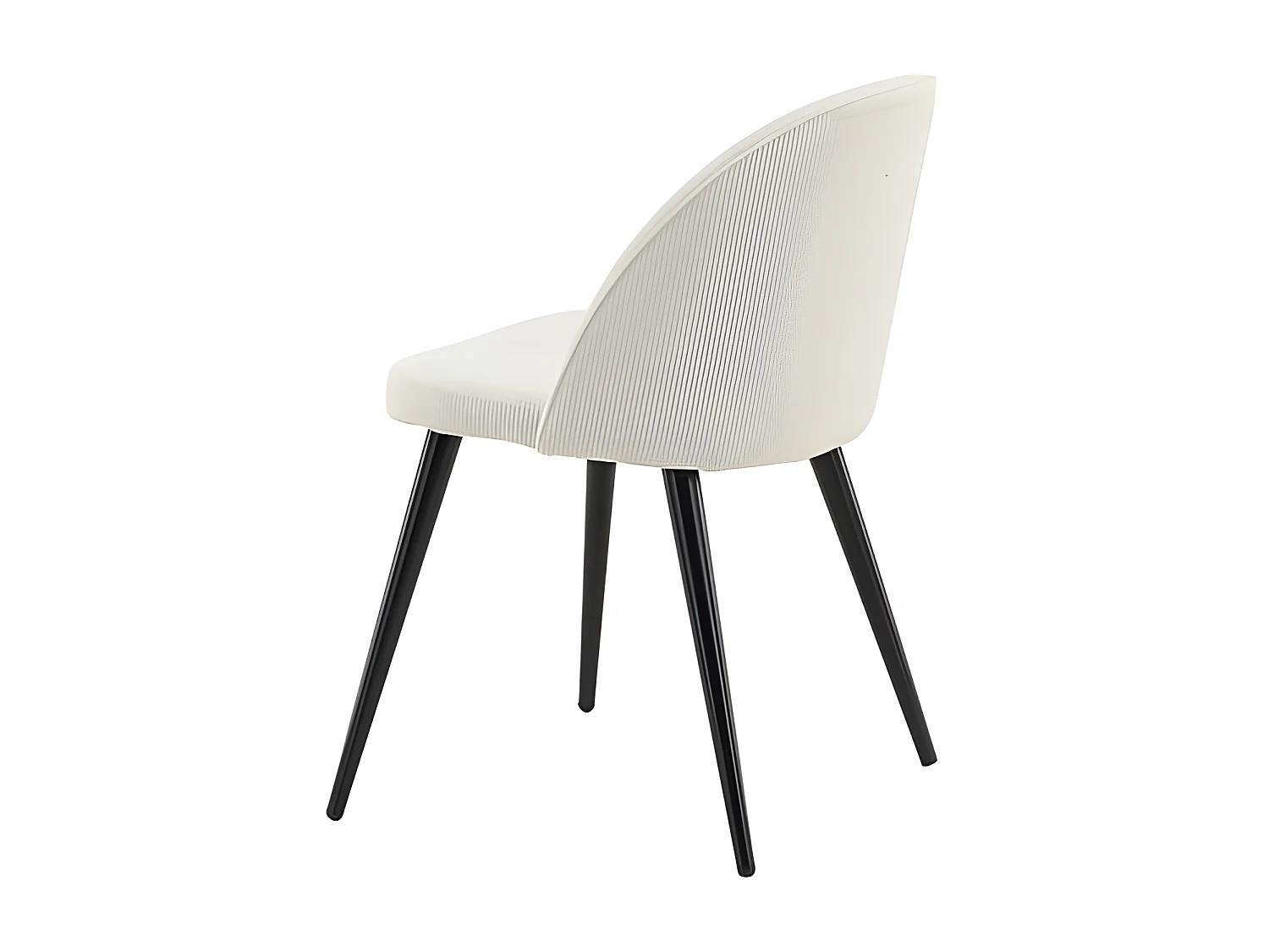 Skagen chaise de salle à manger velours côtelé beige,noir.