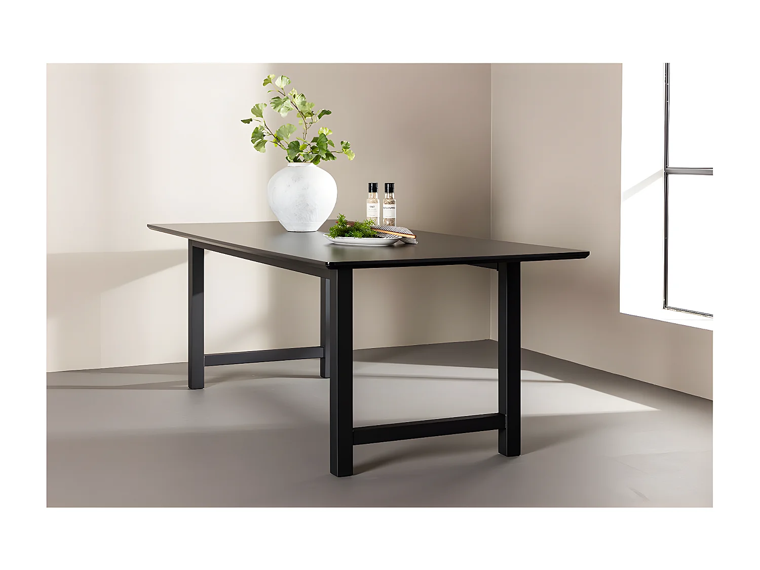 Oslo table de salle à manger 100x220cm noir.