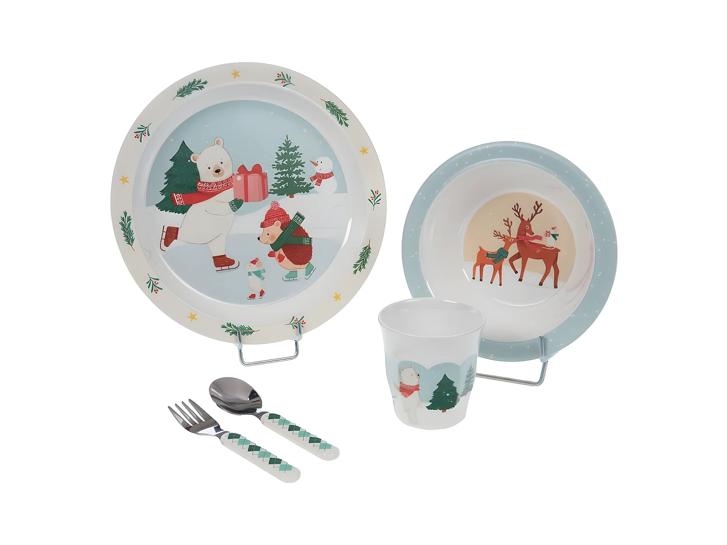 Coffret déjeuner 5 pièces hiver patinoire