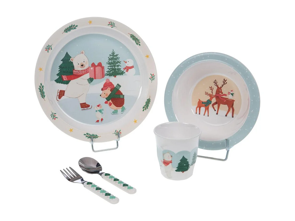 Coffret déjeuner 5 pièces hiver patinoire